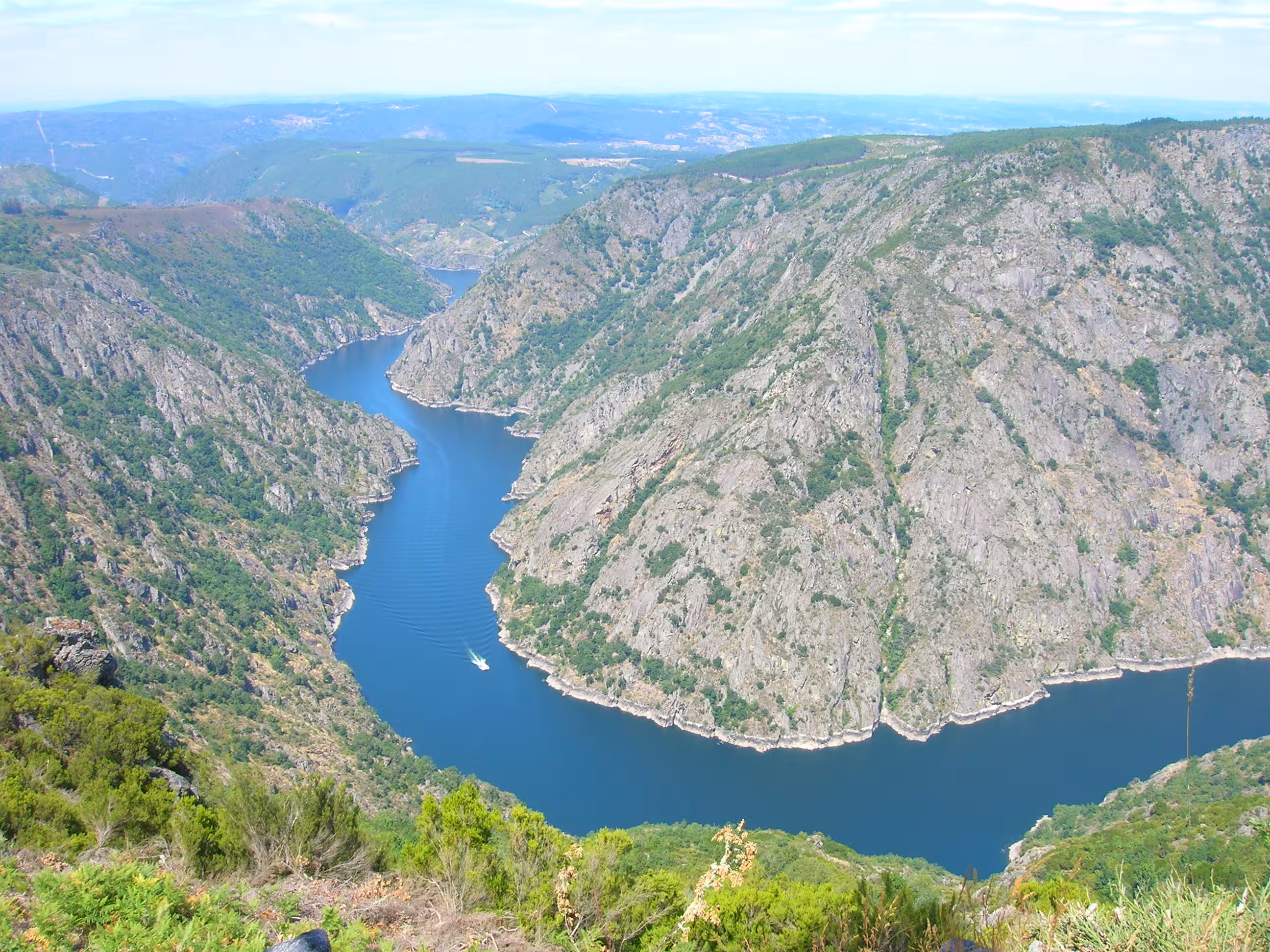 El cañón del Sil visto desde uno de los miradores de la Ribeira Sacra